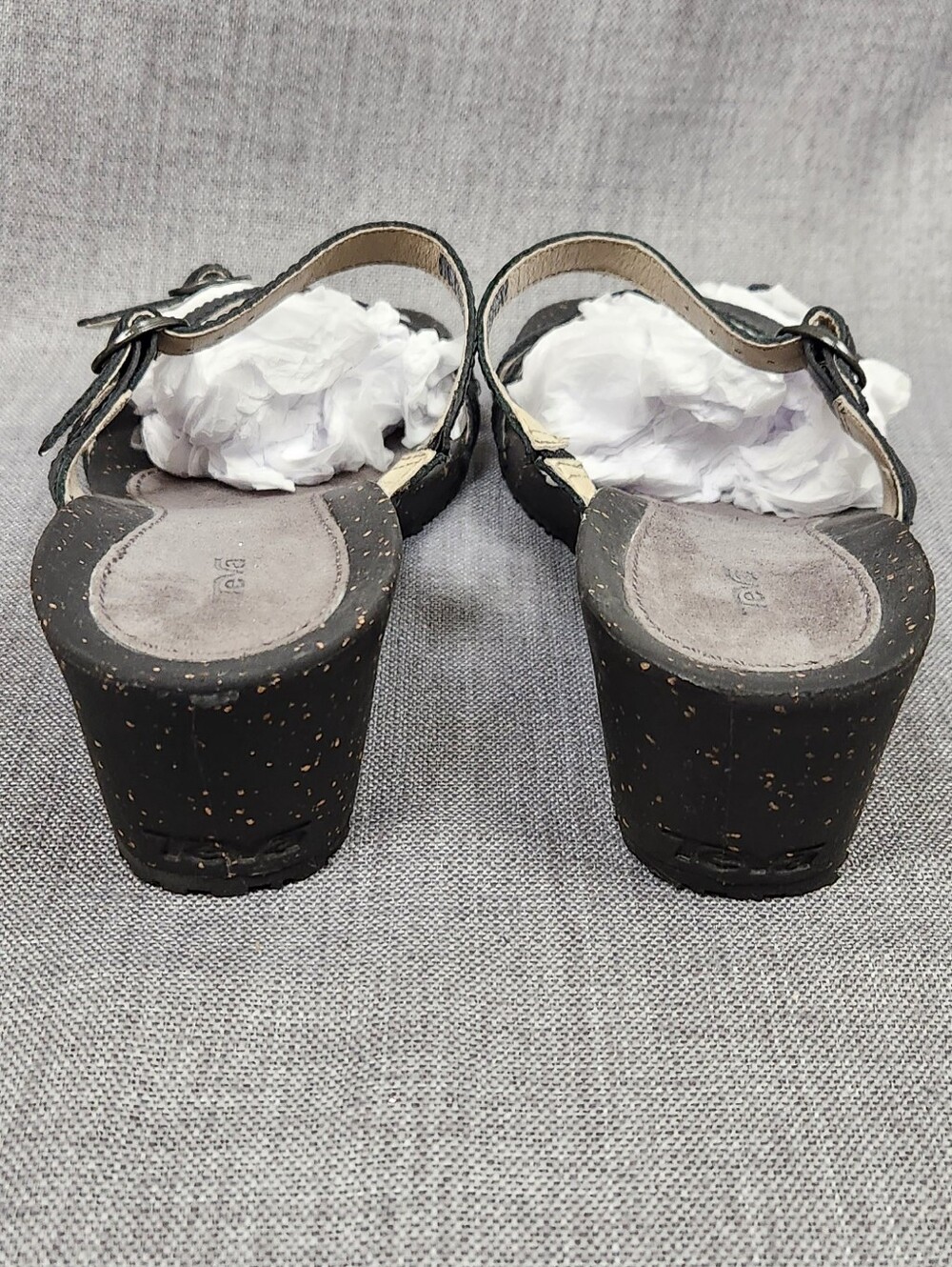 Teva Black Strap Wedge Sandals. 8.5 - Picture 5 of 11